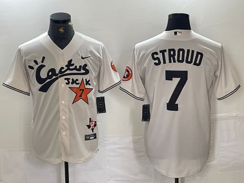 Men's Houston Astros C.J. Stroud #7 White Limited Jersey